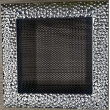 Kratki Пузырики серебро вентиляционная решетка для камина, 170*170 мм***