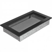 Kratki вентиляционная решетка черная для камина, 170*300 мм