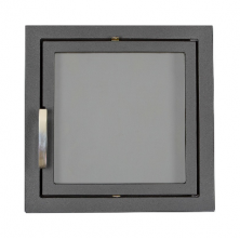 SVT 501 Чугунная каминная дверца герметичная, со стеклом, 1 створка, 410*410 мм