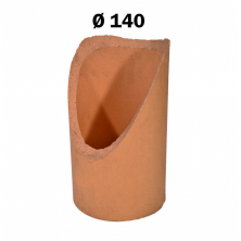 Ø140 Патрубок для подключения к керамической дымоходной трубе 45° Wolfshöher Tonwerke***