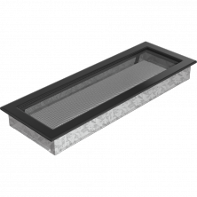 Kratki вентиляционная решетка черная для камина, 170*490 мм