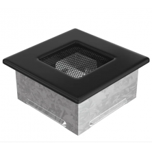 Kratki вентиляционная решетка черная для камина, 110*110 мм***
