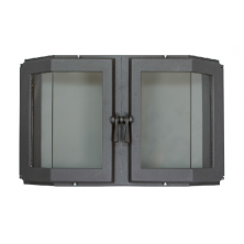 SVT 515 Чугунная каминная дверца со стеклом эркерная герметичная, 2 створки, 410*655 мм***