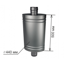 ТИС бак для банной печи 55 л из нержавейки 500*400 мм на трубе Ø115 мм