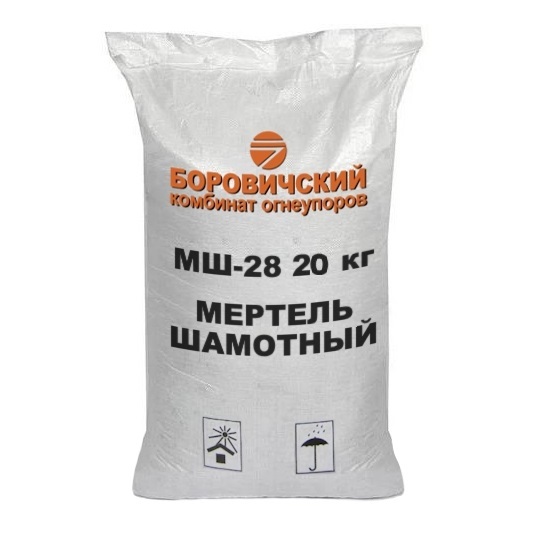 Мертель шамотный МШ-28, 20 кг